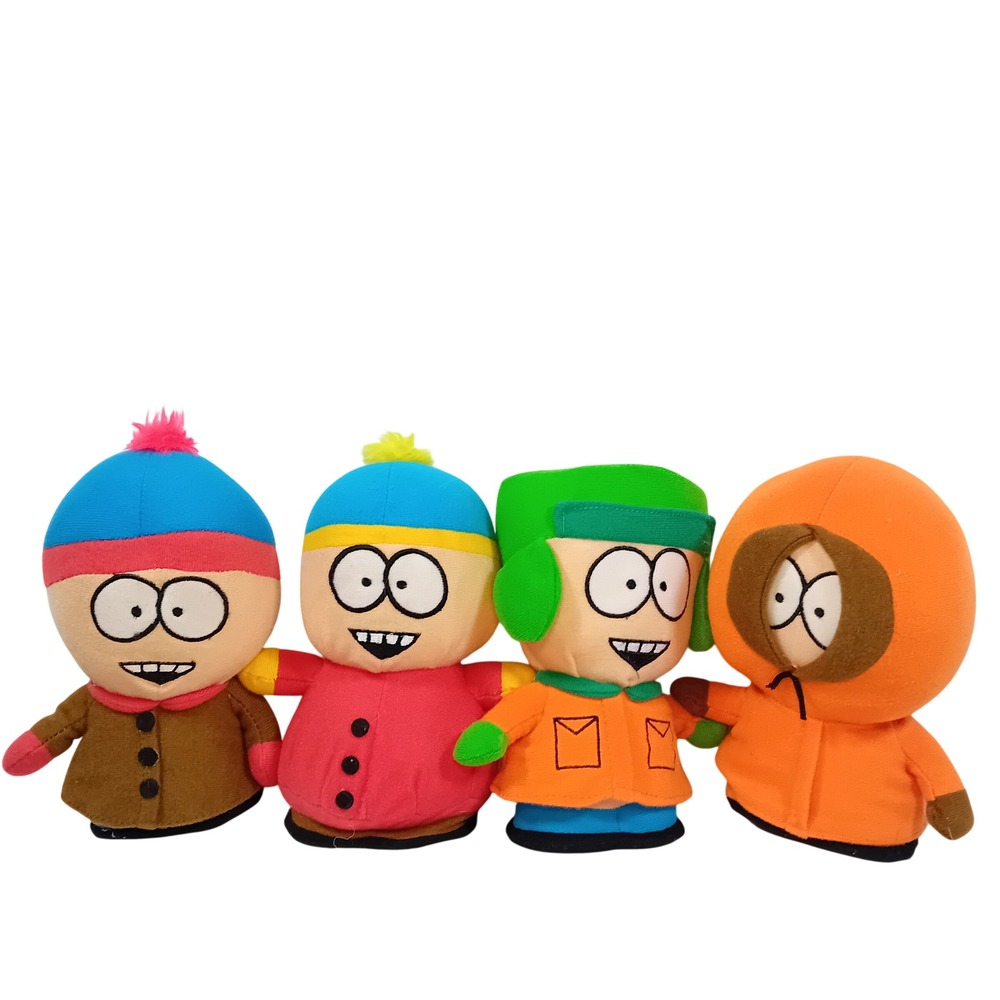 Lot x4 VTG Y2K South Park Comedy Central Plush Stuffed Toys Stan Eric Kyle Kenny